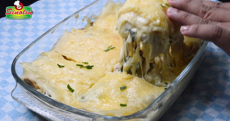Creamy Parmesan Mushroom Chicken Lasagna by Dapur Sinolin