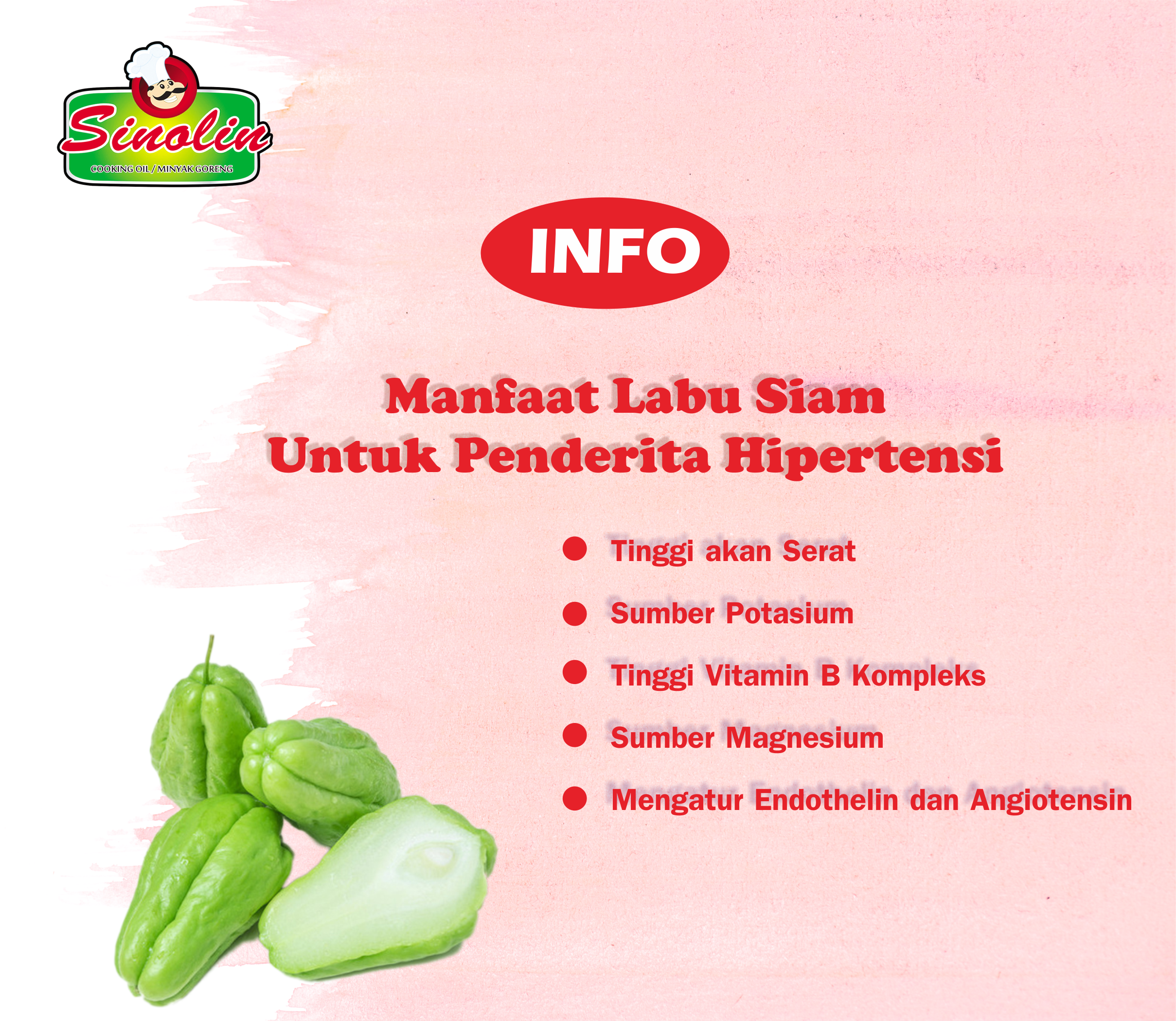 Info: Benefits of Chayote for Hypertension Patients By Dapur Sinolin
