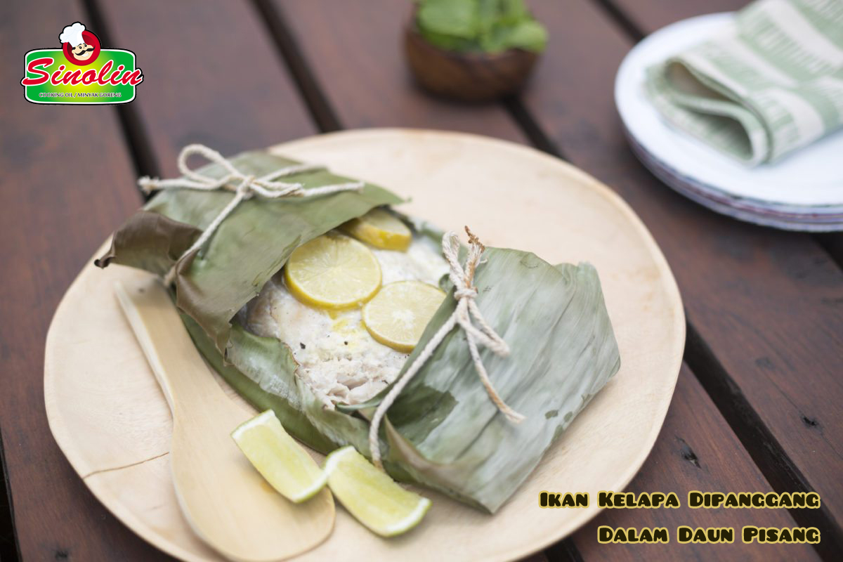 Recipe Coconut Fish baked in Banana Leaves By Dapur Sinolin