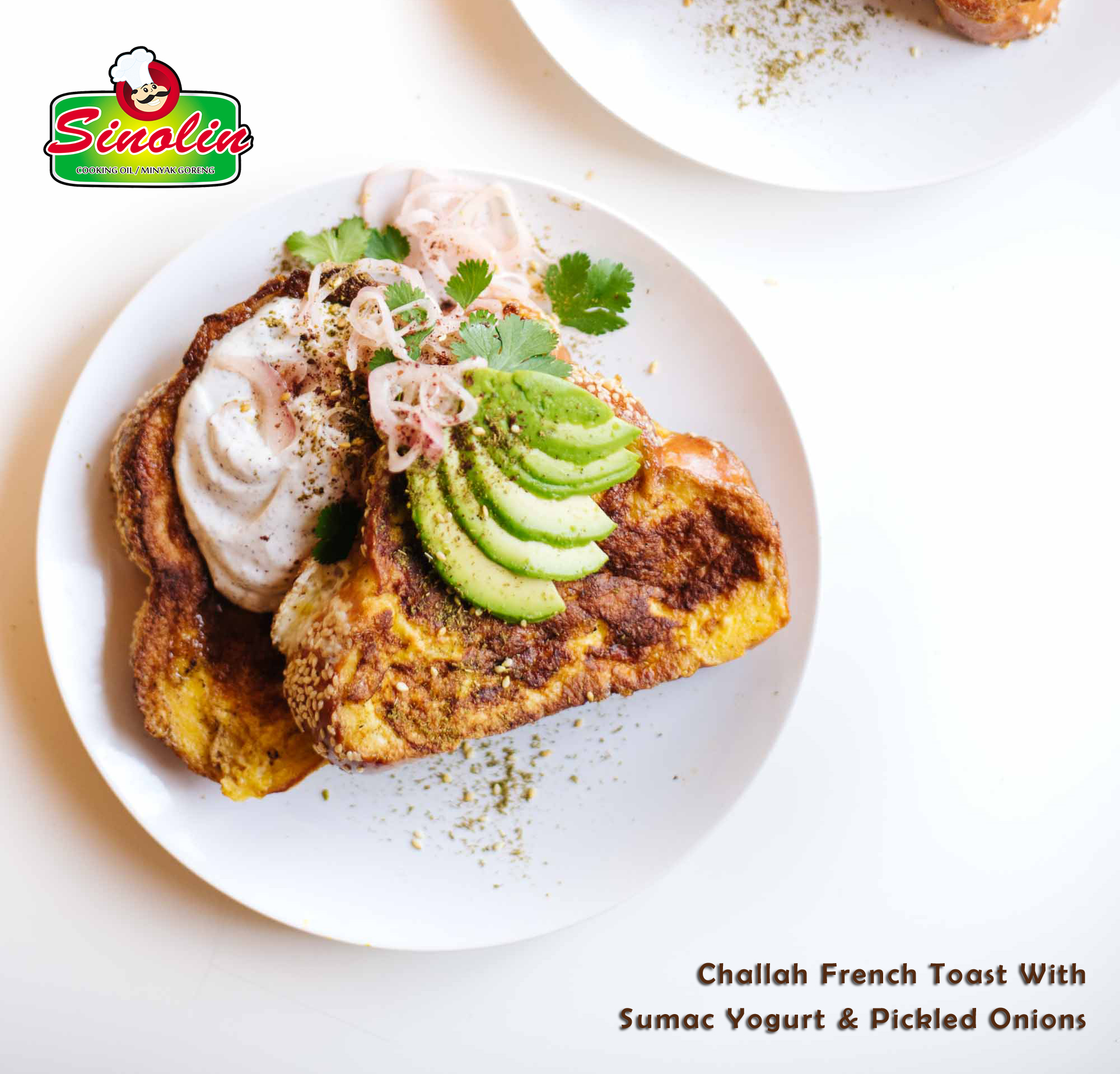 Challah French Toast Dengan Sumac Yogurt & Acar Bawang Oleh Dapur Sinolin